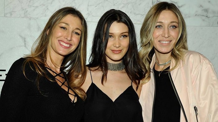Anwar Hadid's sisters, Alana, Bella and Marielle.